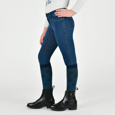 Dublin Light Blue Denim Kids Shona Denim Full Seat Breeches| Online For Equine