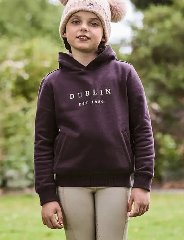 Buy Dublin Plum/Rose Gold Kids Lilah Lurex Logo Hoodie| Online for Equine