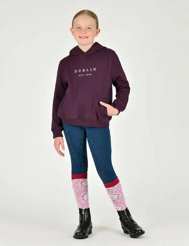 Buy Dublin Plum/Rose Gold Kids Lilah Lurex Logo Hoodie| Online for Equine