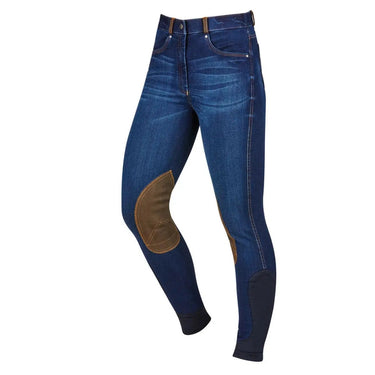 Buy Dublin Shona Knee Patch Denim Breeches| Online for Equine