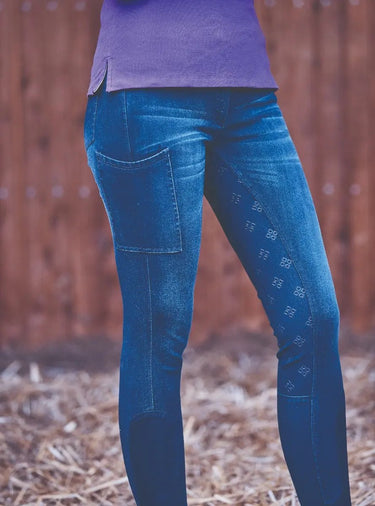 Buy Dublin Shona Silicone Full Grip Denim Breeches| Online for Equine