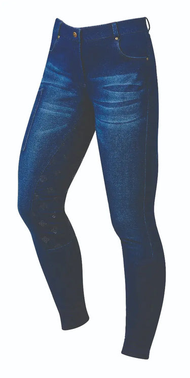 Buy Dublin Shona Silicone Full Grip Denim Breeches| Online for Equine