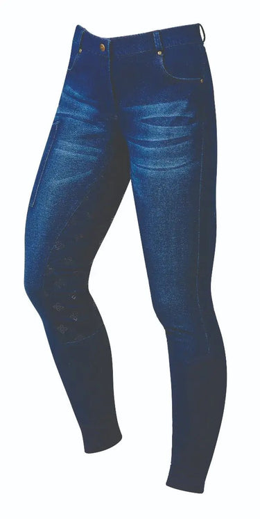 Buy Dublin Shona Silicone Full Grip Denim Breeches| Online for Equine