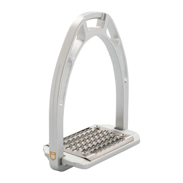 Equestro Aluminium Stirrups Inclined Tread- Silver