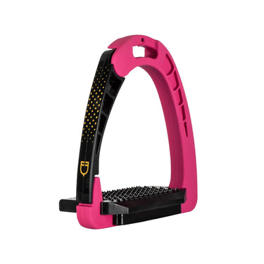 Equestro Junior Stirrups Side Opening And Wide Tread- Pink