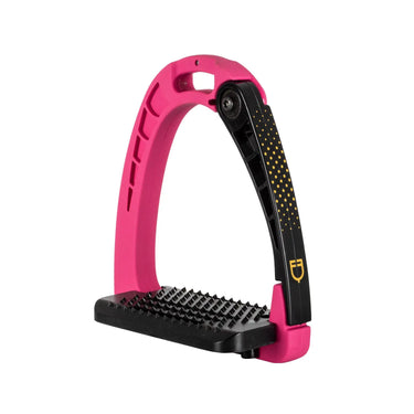 Equestro Junior Stirrups Side Opening And Wide Tread- Pink