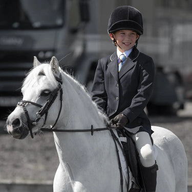 Girls' competition riding jacket in jersey Equetech Deluxe | La sellerie de Maé Girls' competition riding jacket in jersey Equetech Deluxe | La sellerie de Maé