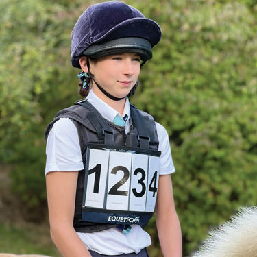 Equetech Black Children's Mini Eventing Cross Country Number Bib| Online For Equine