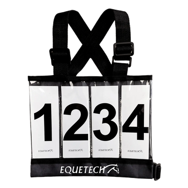 Equetech Black Children's Mini Eventing Cross Country Number Bib| Online For Equine