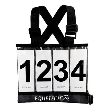 Equetech Black Children's Teen Eventing Cross Country Number Bib| Online For Equine