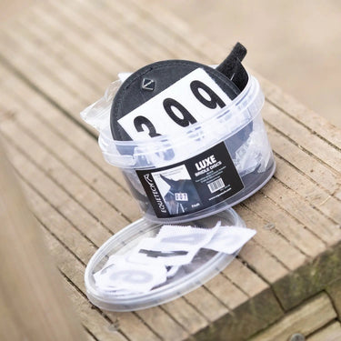 Equetech Black Horse Luxe Dressage Bridle Number Holders| Online For Equine