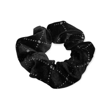 Buy the Equetech Black Solitaire Velvet Scrunchie | Online for Equine