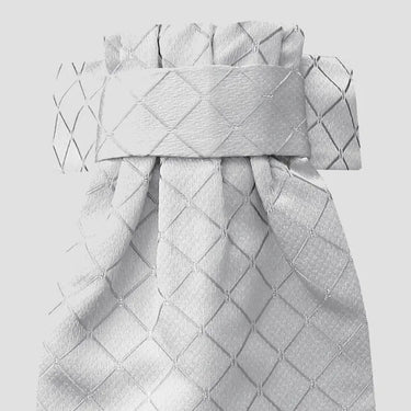 Buy Equetech Diamond Brocade Ready-Tied Stock-Silver-Diamond Jacquard| Online for Equine