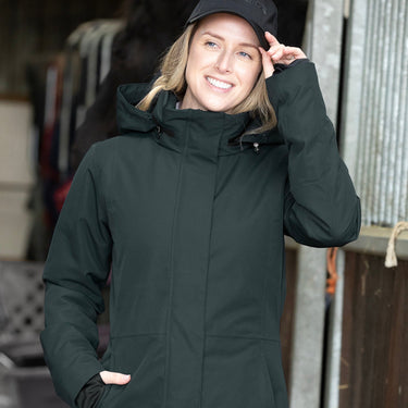 Equetech Green Ladies Imperial Deluxe Stretch Waterproof Hybrid Jacket| Online For Equine