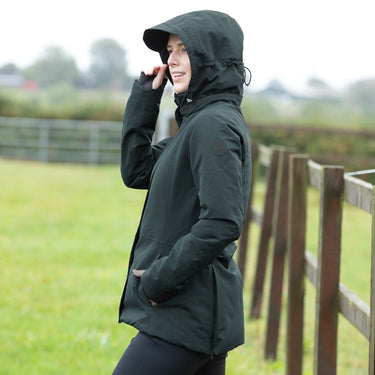 Equetech Green Ladies Imperial Deluxe Stretch Waterproof Hybrid Jacket| Online For Equine