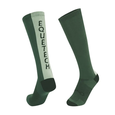 Equetech Green Unisex StridePro Bamboo Riding Socks