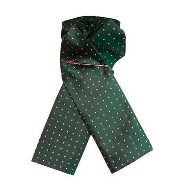 Buy Equetech Jacquard Pin Spot Self Tying Stock-Green/White-One Size| Online for Equine