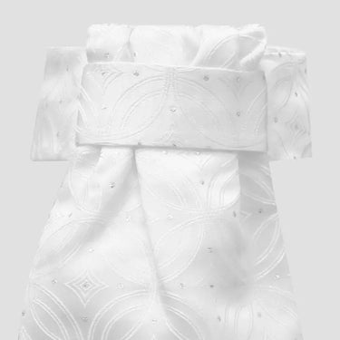 Buy Equetech Kiev Brocade Ready-Tied Stock-White-Kiev| Online for Equine