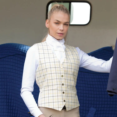 Buy Equetech Ladies Classic Gold/Black Tattersall Check Waistcoat| Online for Equine