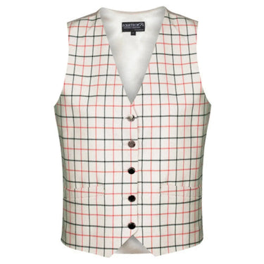 Buy the Equetech Ladies Classic Red/Black Tattersall Check Waistcoat | Online for Equine