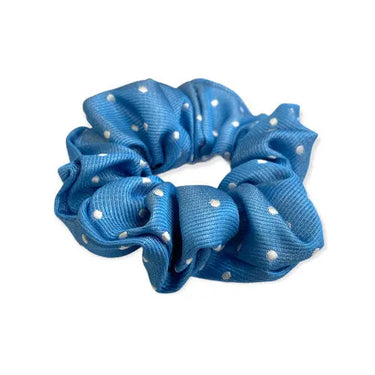Equetech Light Blue/White Polka Dot Hair Scrunchie | Online for Equine