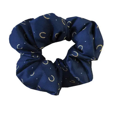 Buy the Equetech Navy Horseshoes Hair Scrunchie | Online for Equine