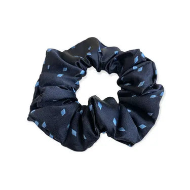 Buy the Equetech Navy/Light Blue Diamond Hair Scrunchie | Online for Equine
