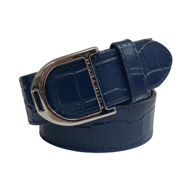 Buy Equetech Navy Snakeskin Stirrup Leather Belt| Online for Equine