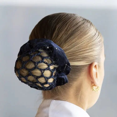 Buy Equetech Navy Solitaire Velvet Scrunchie| Online for Equine