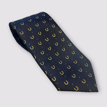 Equetech Navy Unisex Horseshoes Show Tie| Online For Equine