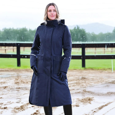 Equetech Navy Utopia Ladies Luxe Recycled Waterproof Riding Coat| Online For Equine