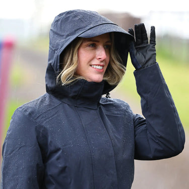 Equetech Navy Utopia Ladies Luxe Recycled Waterproof Riding Coat| Online For Equine