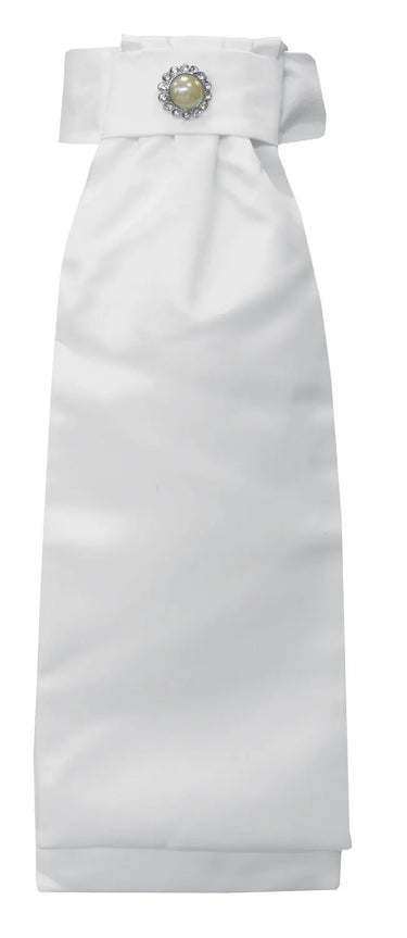 Buy Equetech Pearl Deluxe Ready-Tied Stock-White-Regular| Online for Equine