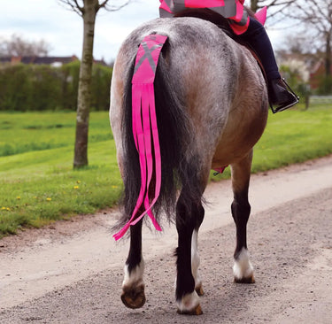 Buy the Equetech Pink Hi-Vis Vision Tail Tassels | Online for Equine