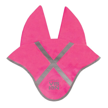 Buy the Equetech Pink Hi-Vis Vision Water Resistant Acoustic Horse Ear Bonnet | Online for Equine