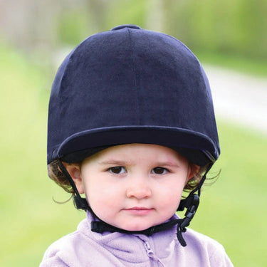 Buy the Equetech Premium Navy Velvet Show Hat Silk | Online for Equine