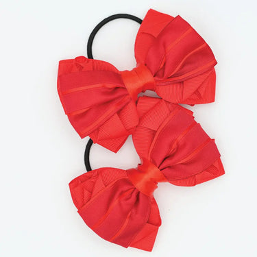 Equetech Red Children's Junior Luxury Red Showing Hair Ribbons| Online For Equine