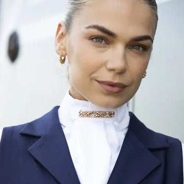 Buy Equetech Rose Gold Crystal Deluxe Ready-Tied Stock|Online for Equine