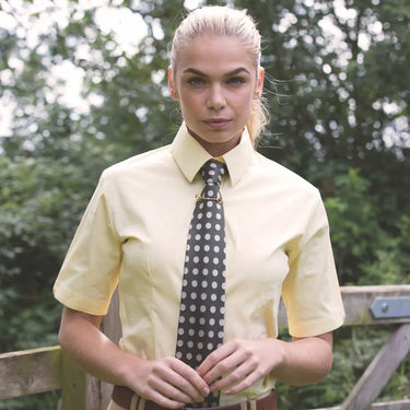 Buy Equetech Soft Yellow Ladies Flexion Stretch Show Shirt| Online for Equine