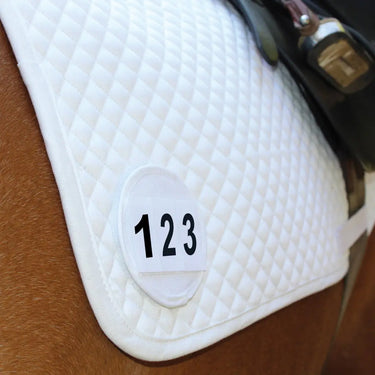 Equetech White Ladies Saddle Cloth Number Holder| Online For Equine
