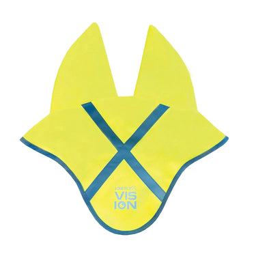 Buy the Equetech Yellow Hi-Vis Vision Water Resistant Acoustic Horse Ear Bonnet | Online for Equine