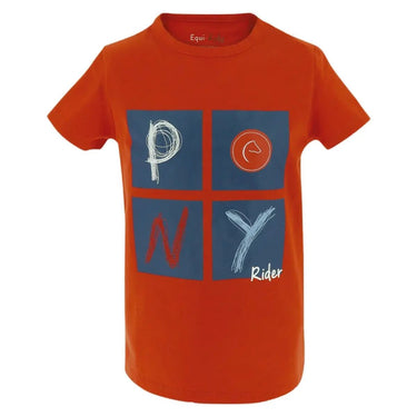Buy Equi Kids Pony Rider Boys T-Shirt - Colour Orange - Size 4 Years| Online for Equine