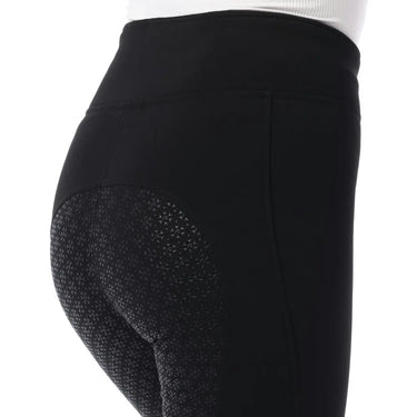 Buy Equi-Theme Ladies Black Full Silicone Seat Water-Repellent Softshell Breeches| Online for Equine