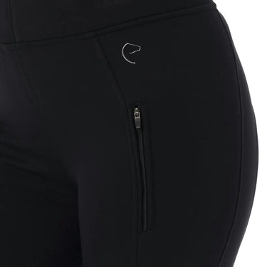 Buy Equi-Theme Ladies Black Full Silicone Seat Water-Repellent Softshell Breeches| Online for Equine