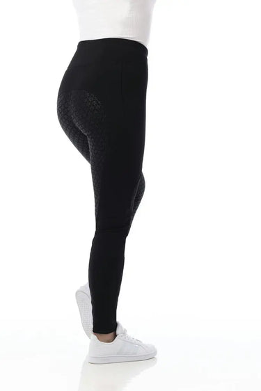 Buy Equi-Theme Ladies Black Full Silicone Seat Water-Repellent Softshell Breeches| Online for Equine
