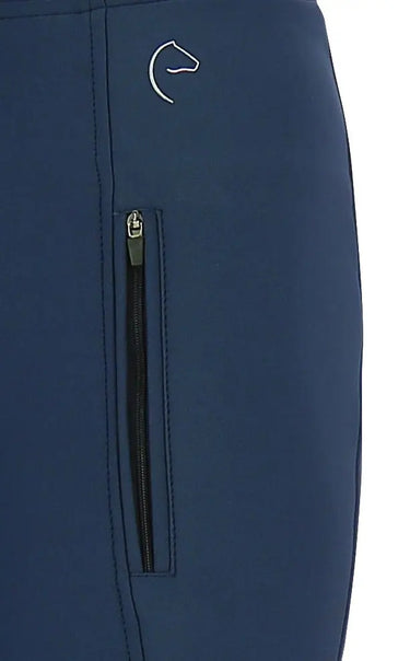 Buy Equi-Theme Ladies Navy Full Silicone Seat Water-Repellent Softshell Breeches| Online for Equine