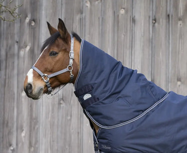 Buy Equi-Thème Tyrex 600D 200g Mediumweight Neck Cover - Navy/Grey| Online for Equine
