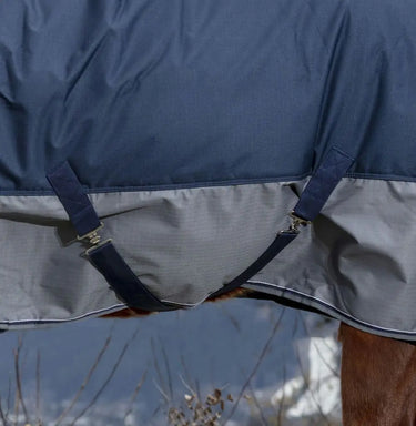 Buy Equi-Thème Tyrex 600D 300G High Neck Turnout Rug - Navy/Grey| Online for Equine