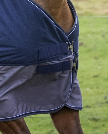 Buy Equi-Thème Tyrex 600D Standard Neck 300g Turnout Rug - Navy/Grey| Online for Equine