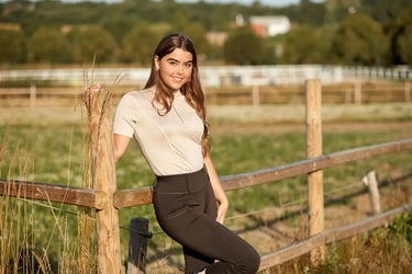 Equipage Ladies Awesome Sandshell Melange Short Sleeve Riding Blouse| Online For Equine